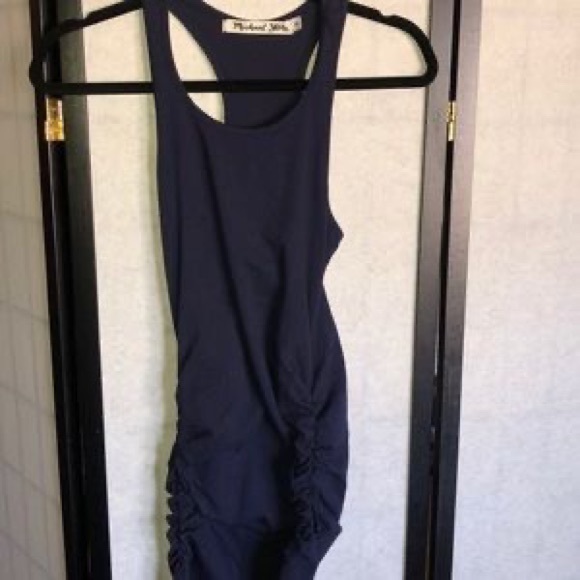 Michael Stars | Vivian Midi Racerback Dress Navy Sm - Picture 3 of 4
